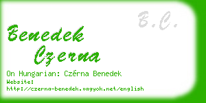 benedek czerna business card