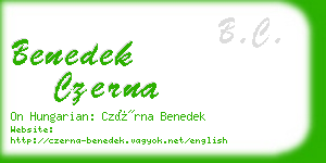 benedek czerna business card